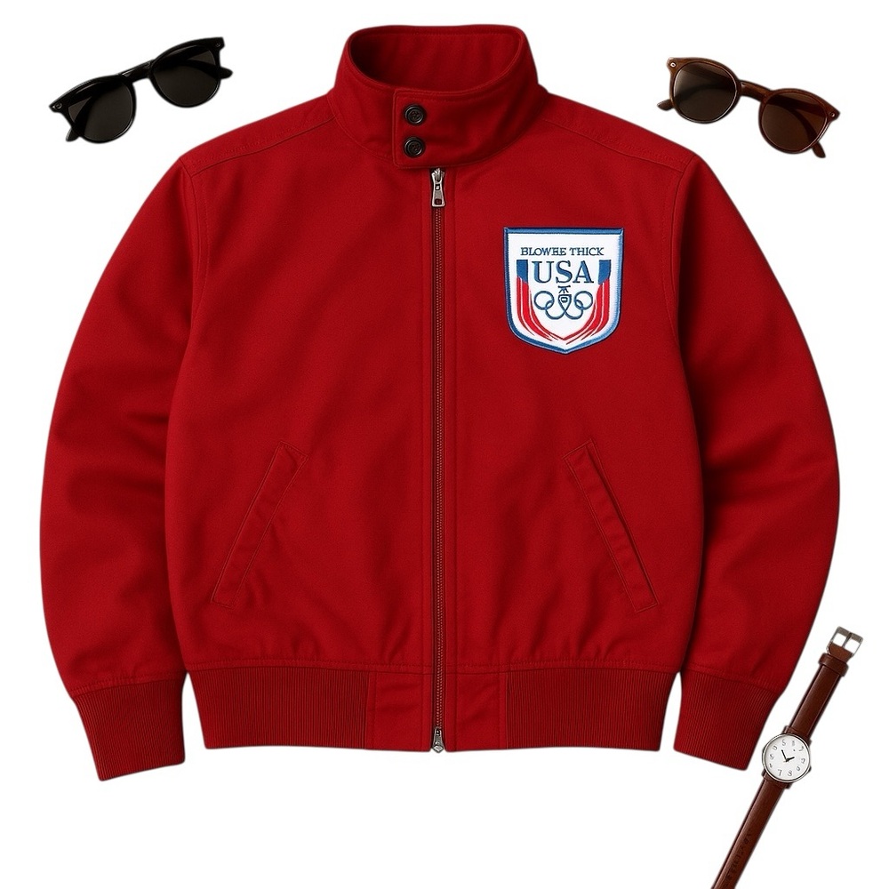 Nautica 1984 Olympic Team Bomber Jacket XS Red USA Patch Vintage Los Angeles EUC